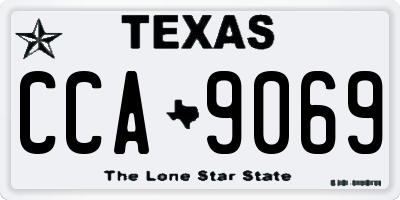 TX license plate CCA9069