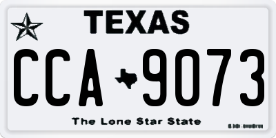TX license plate CCA9073