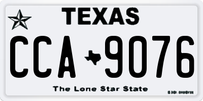 TX license plate CCA9076