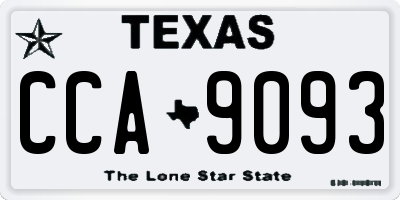 TX license plate CCA9093