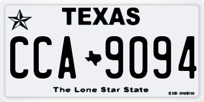 TX license plate CCA9094