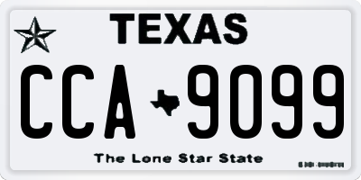 TX license plate CCA9099