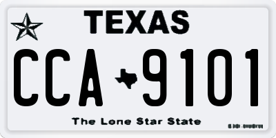 TX license plate CCA9101