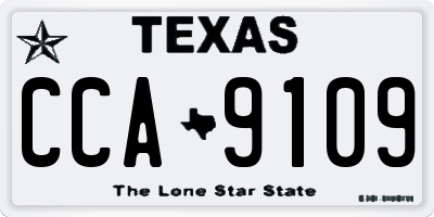 TX license plate CCA9109