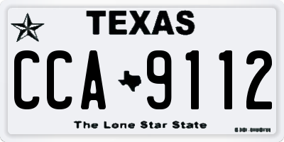 TX license plate CCA9112