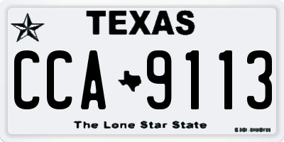 TX license plate CCA9113