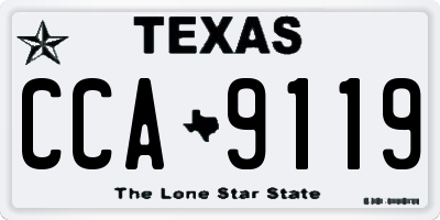 TX license plate CCA9119