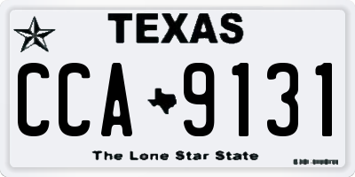 TX license plate CCA9131