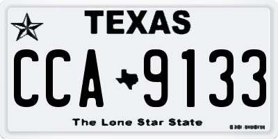 TX license plate CCA9133