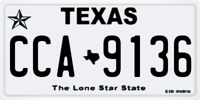 TX license plate CCA9136