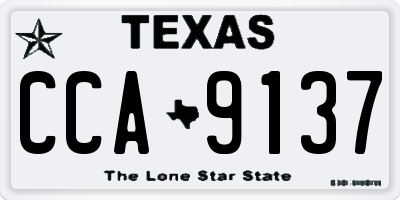 TX license plate CCA9137