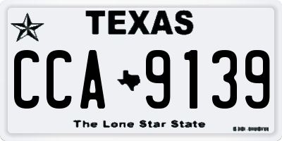 TX license plate CCA9139