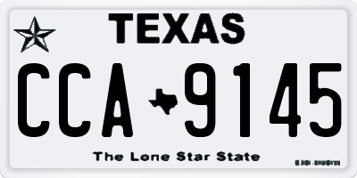 TX license plate CCA9145