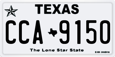 TX license plate CCA9150