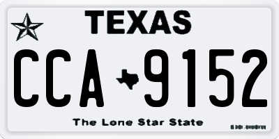 TX license plate CCA9152