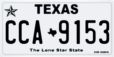 TX license plate CCA9153