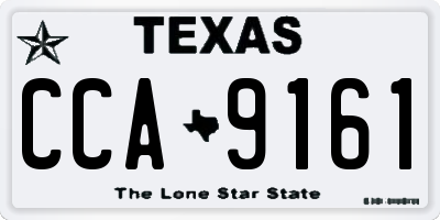 TX license plate CCA9161