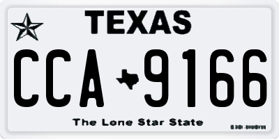 TX license plate CCA9166