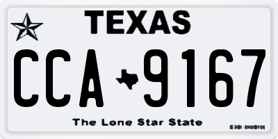 TX license plate CCA9167