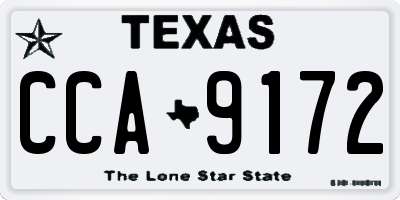 TX license plate CCA9172