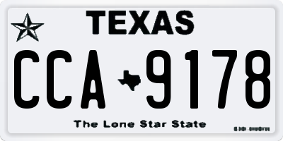 TX license plate CCA9178