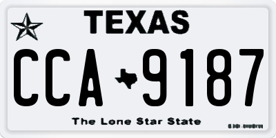 TX license plate CCA9187