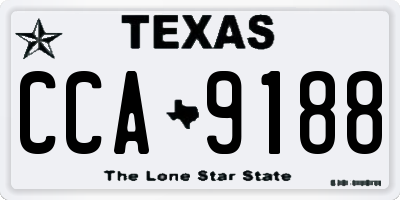 TX license plate CCA9188
