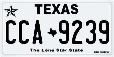 TX license plate CCA9239