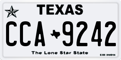 TX license plate CCA9242