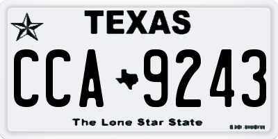 TX license plate CCA9243