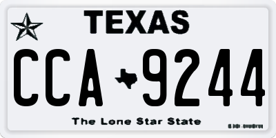 TX license plate CCA9244