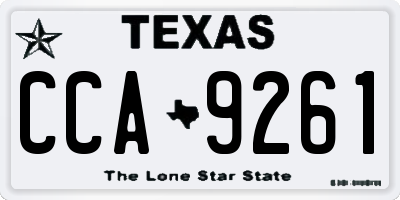 TX license plate CCA9261