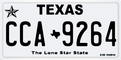 TX license plate CCA9264