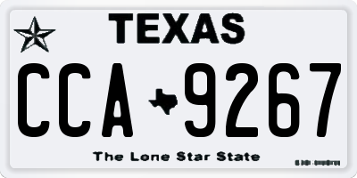TX license plate CCA9267