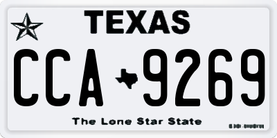 TX license plate CCA9269