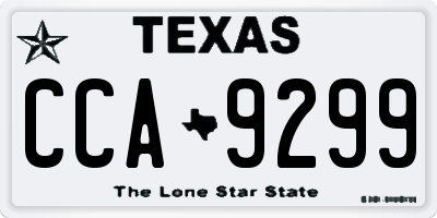 TX license plate CCA9299