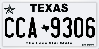 TX license plate CCA9306