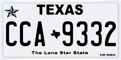 TX license plate CCA9332