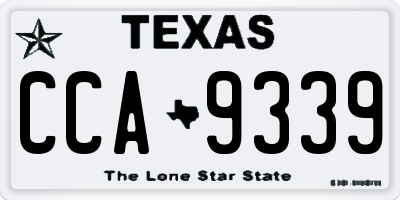 TX license plate CCA9339
