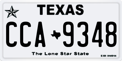TX license plate CCA9348