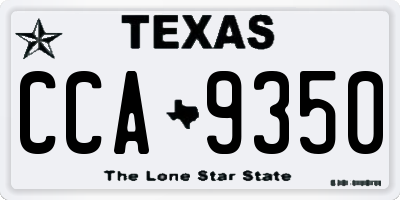 TX license plate CCA9350