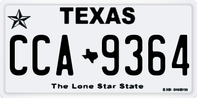 TX license plate CCA9364