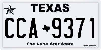 TX license plate CCA9371