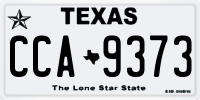TX license plate CCA9373