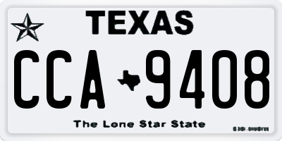 TX license plate CCA9408