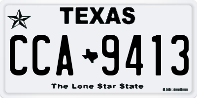 TX license plate CCA9413