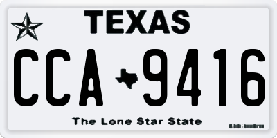 TX license plate CCA9416