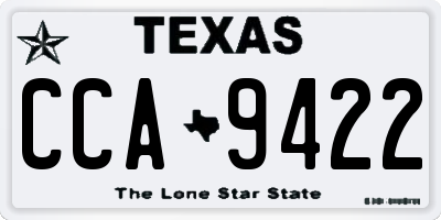 TX license plate CCA9422