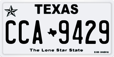 TX license plate CCA9429