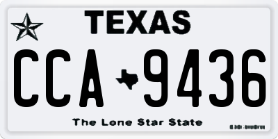 TX license plate CCA9436